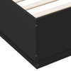 Stella Homewares Bed Frame with LED without Mattress Black 183x203 cm King