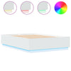 Stella Homewares Bed Frame with LED without Mattress White 150x200 cm