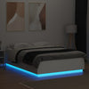 Stella Homewares Bed Frame with LED without Mattress White 150x200 cm