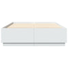 Stella Homewares Bed Frame with LED without Mattress White 150x200 cm