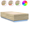 Stella Homewares Bed Frame with LED without Mattress Sonoma Oak 90x190 cm