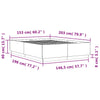 Stella Homewares Bed Frame without Mattress Black 150x200 cm