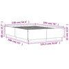 Stella Homewares Bed Frame without Mattress White 135x190 cm