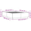 Stella Homewares Bed Frame without Mattress Black 135x190 cm