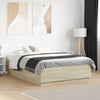 Stella Homewares Bed Frame without Mattress Sonoma Oak 135x190 cm