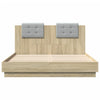 Stella Homewares Bed Frame without Mattress Sonoma Oak 150x200 cm