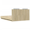 Stella Homewares Bed Frame without Mattress Sonoma Oak 150x200 cm