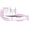 Stella Homewares Bed Frame without Mattress White 135x190 cm