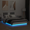 Stella Homewares Bed Frame with LED without Mattress White 135x190 cm