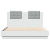 Stella Homewares Bed Frame with LED without Mattress White 135x190 cm
