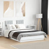 Stella Homewares Bed Frame with LED without Mattress White 135x190 cm