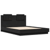 Stella Homewares Bed Frame with LED without Mattress Black 135x190 cm