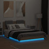 Stella Homewares Bed Frame with LED without Mattress Sonoma Oak 135x190 cm