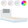 Stella Homewares Bed Frame with LED without Mattress White 90x190 cm