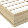 Stella Homewares Bed Frame without Mattress Sonoma Oak 90x190 cm Engineered Wood