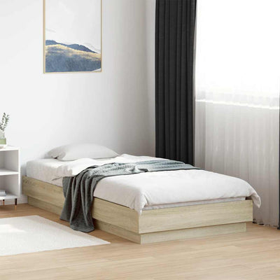 Stella Homewares Bed Frame without Mattress Sonoma Oak 90x190 cm Engineered Wood