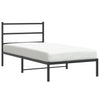 Stella Homewares Metal Bed Frame without Mattress with Headboard Black 107x203 cm King Single