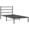 Stella Homewares Metal Bed Frame without Mattress with Headboard Black 107x203 cm King Single