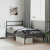 Stella Homewares Metal Bed Frame without Mattress with Headboard Black 107x203 cm King Single