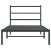 Stella Homewares Metal Bed Frame without Mattress with Headboard Black 107x203 cm King Single