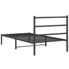 Stella Homewares Metal Bed Frame without Mattress with Headboard Black 107x203 cm King Single