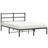 Stella Homewares Metal Bed Frame without Mattress with Headboard Black 135x190 cm