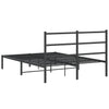 Stella Homewares Metal Bed Frame without Mattress with Headboard Black 135x190 cm