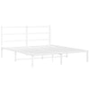 Stella Homewares Metal Bed Frame without Mattress with Headboard White 150x200 cm