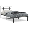 Stella Homewares Metal Bed Frame without Mattress with Headboard Black 107x203 cm King Single