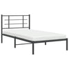 Stella Homewares Metal Bed Frame without Mattress with Headboard Black 107x203 cm King Single