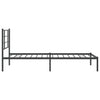 Stella Homewares Metal Bed Frame without Mattress with Headboard Black 107x203 cm King Single
