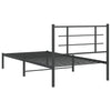 Stella Homewares Metal Bed Frame without Mattress with Headboard Black 107x203 cm King Single
