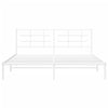 Stella Homewares Metal Bed Frame without Mattress with Headboard White 183x203 cm King