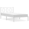 Stella Homewares Metal Bed Frame without Mattress with Headboard White 107x203 cm King Single