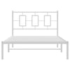 Stella Homewares Metal Bed Frame without Mattress with Headboard White 107x203 cm King Single