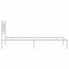 Stella Homewares Metal Bed Frame without Mattress with Headboard White 107x203 cm King Single