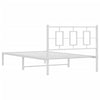 Stella Homewares Metal Bed Frame without Mattress with Headboard White 107x203 cm King Single