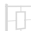 Stella Homewares Metal Bed Frame without Mattress with Headboard White 107x203 cm King Single