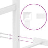 Stella Homewares Metal Bed Frame without Mattress with Headboard White 107x203 cm King Single
