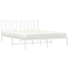 Stella Homewares Metal Bed Frame without Mattress with Headboard White 150x200 cm