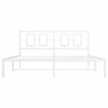Stella Homewares Metal Bed Frame without Mattress with Headboard White 150x200 cm