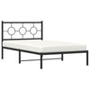 Stella Homewares Metal Bed Frame without Mattress with Headboard Black 107x203 cm King Single