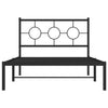 Stella Homewares Metal Bed Frame without Mattress with Headboard Black 107x203 cm King Single