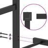 Stella Homewares Metal Bed Frame without Mattress with Headboard Black 107x203 cm King Single