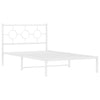 Stella Homewares Metal Bed Frame without Mattress with Headboard White 107x203 cm King Single