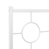 Stella Homewares Metal Bed Frame without Mattress with Headboard White 107x203 cm King Single