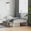 Stella Homewares Metal Bed Frame without Mattress with Headboard White 107x203 cm King Single