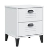 Stella Homewares Bedside Cabinet VIKEN White Engineered Wood