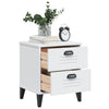 Stella Homewares Bedside Cabinet VIKEN White Engineered Wood