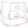 Stella Homewares Bedside Cabinet VIKEN White Engineered Wood